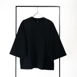 Crew Neck Black Three quarter sleeve Tee